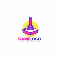 Vecteur gratuit modèle de logo de jeu dessiné