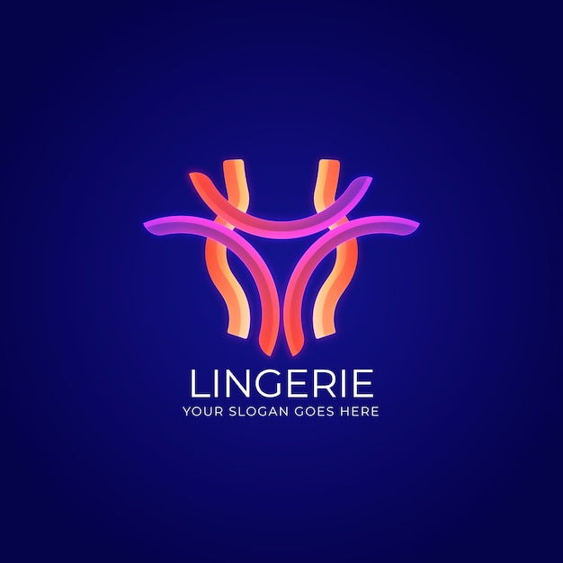 Modèle de logo de lingerie dégradé