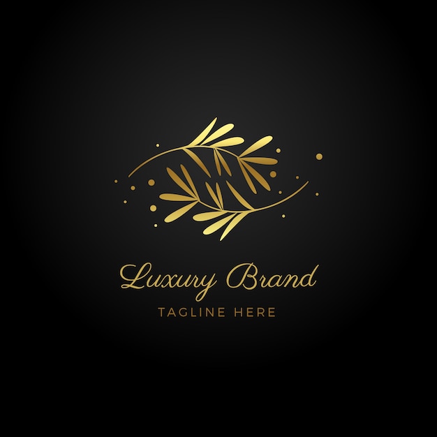 Modèle de logo de luxe dégradé