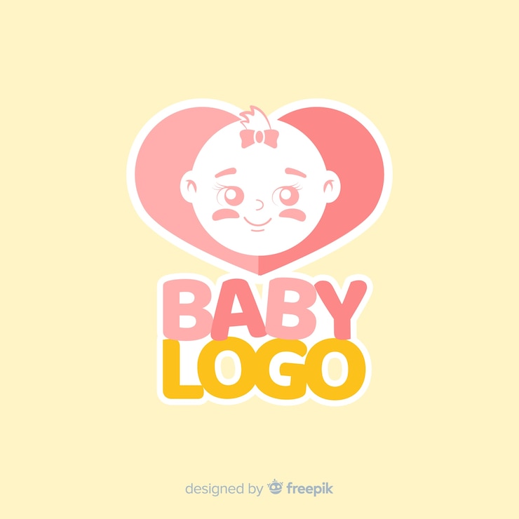 Vecteur gratuit modèle de logo magasin bébé charmant avec un style moderne