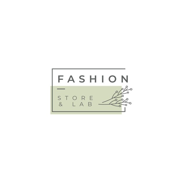 Modèle de logo de magasin et laboratoire de mode