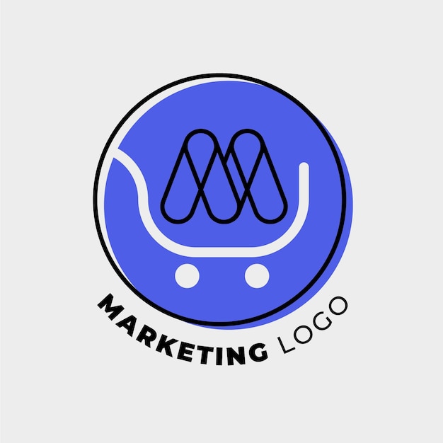 Vecteur gratuit modèle de logo de marketing circulaire