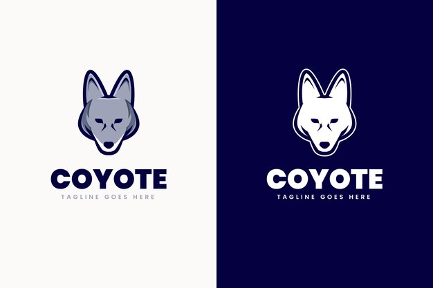 Modèle de logo de marque Coyote