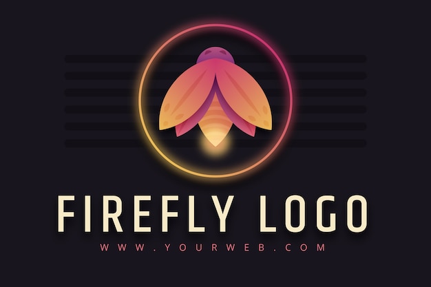 Vecteur gratuit modèle de logo de marque firefly