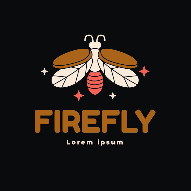Vecteur gratuit modèle de logo de marque firefly