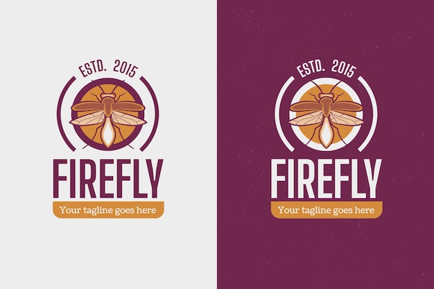 Vecteur gratuit modèle de logo de marque firefly