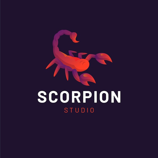 Vecteur gratuit modèle de logo de marque scorpion