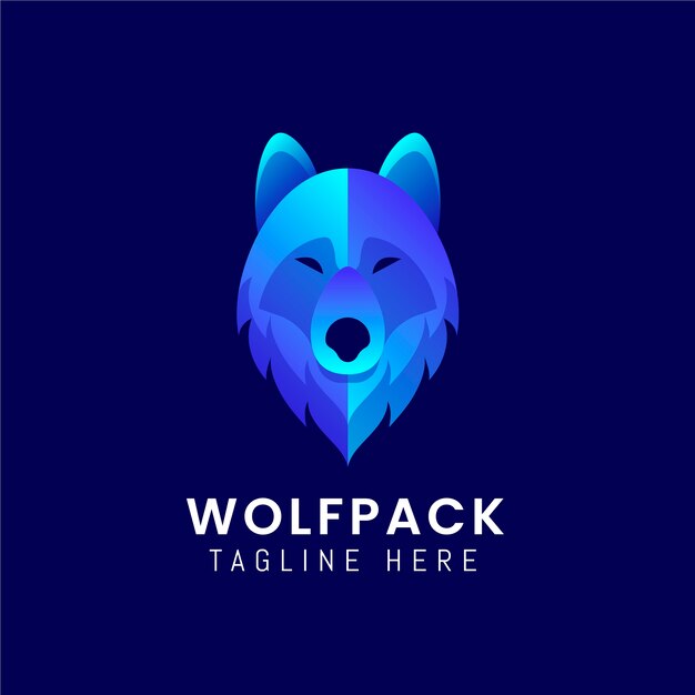 Modèle de logo de marque Wolfpack