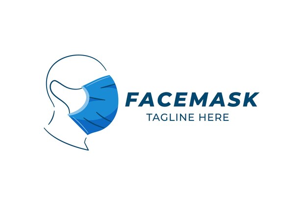 Modèle de logo de masque facial