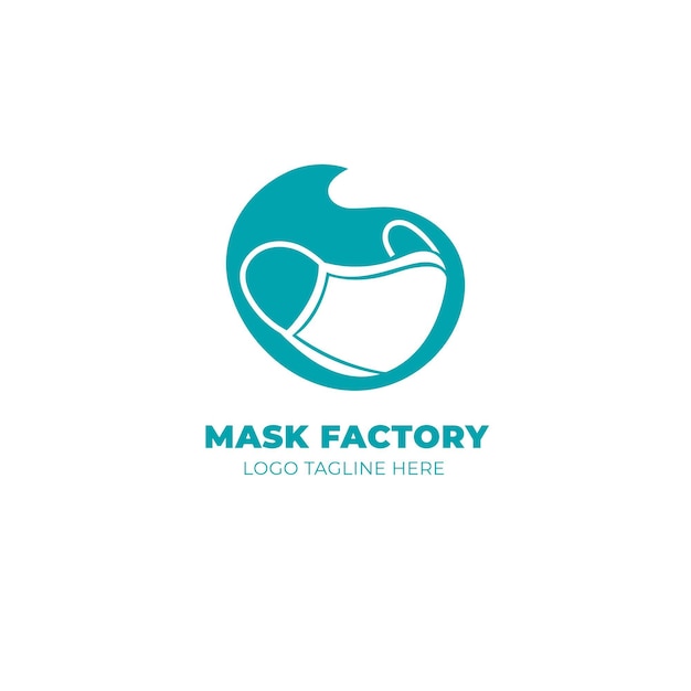 Modèle de logo de masque facial