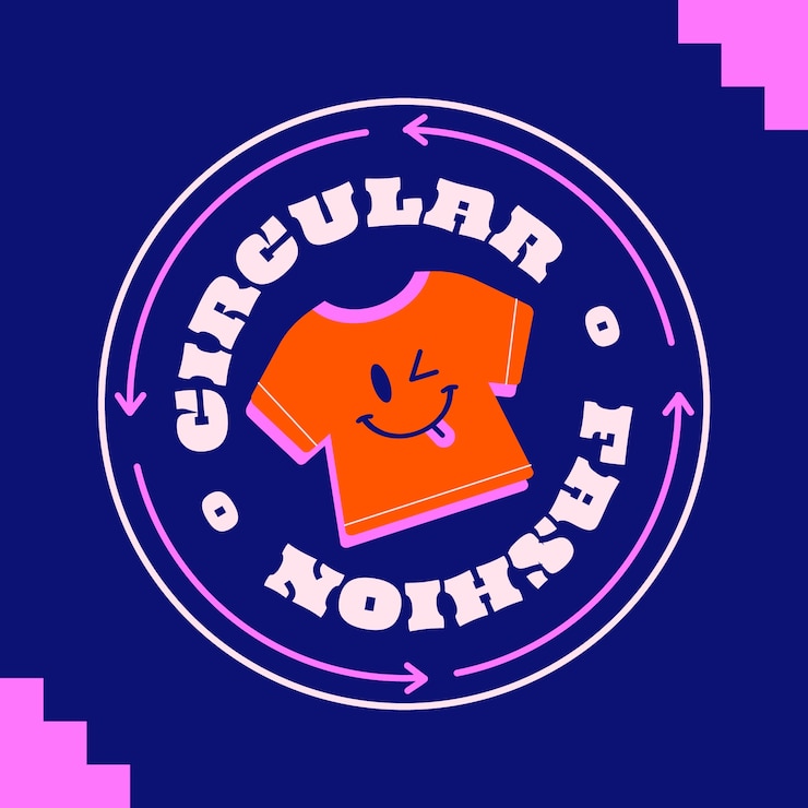 Vecteur gratuit modèle de logo de mode circulaire