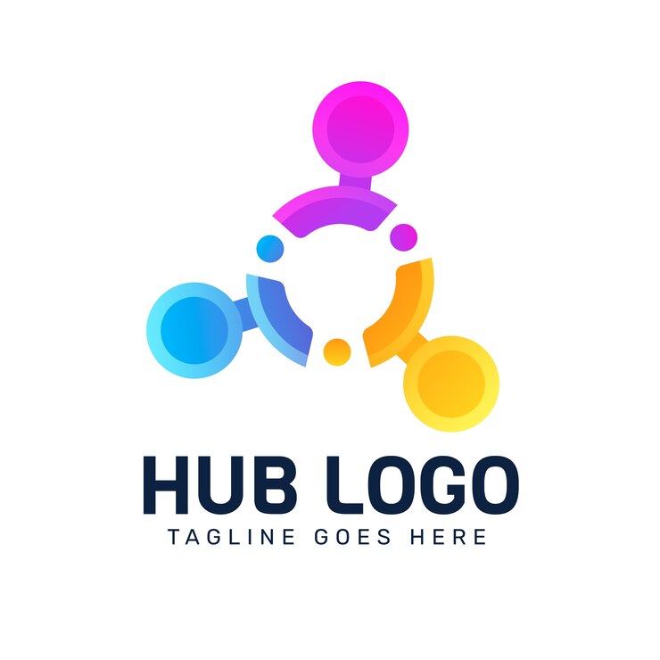 Vecteur gratuit modèle de logo de moyeu