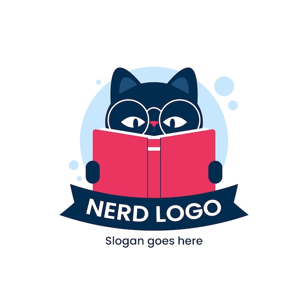 Modèle de logo de nerd créatif