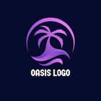 Vecteur gratuit modèle de logo oasis dégradé