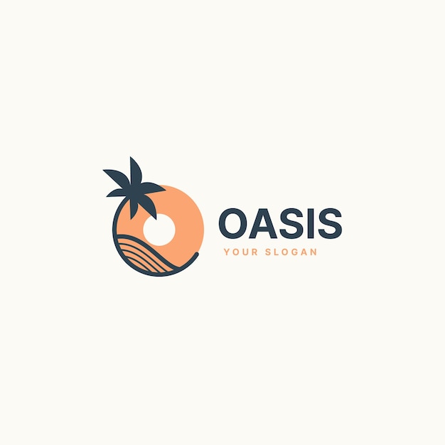 Vecteur gratuit modèle de logo oasis