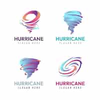 Vecteur gratuit modèle de logo d'ouragan dégradé