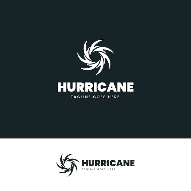 Vecteur gratuit modèle de logo ouragan design plat