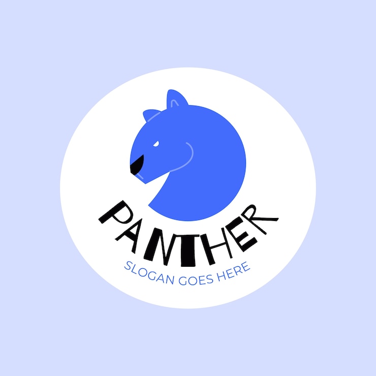 Vecteur gratuit modèle de logo panthère créatif