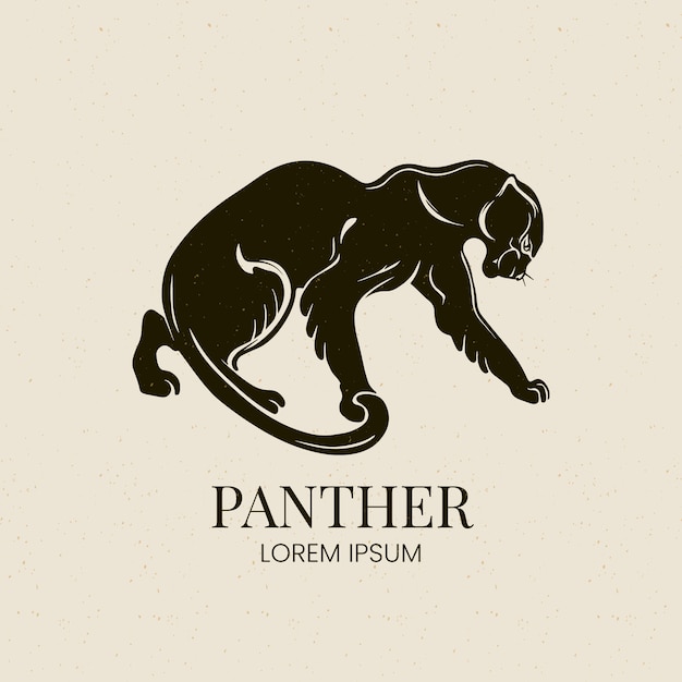 Modèle de logo panthère professionnel
