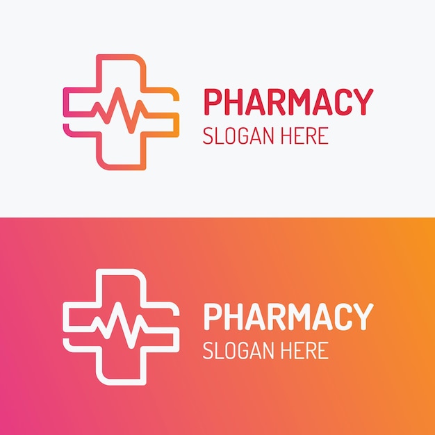 Modèle De Logo De Pharmacie Dégradé