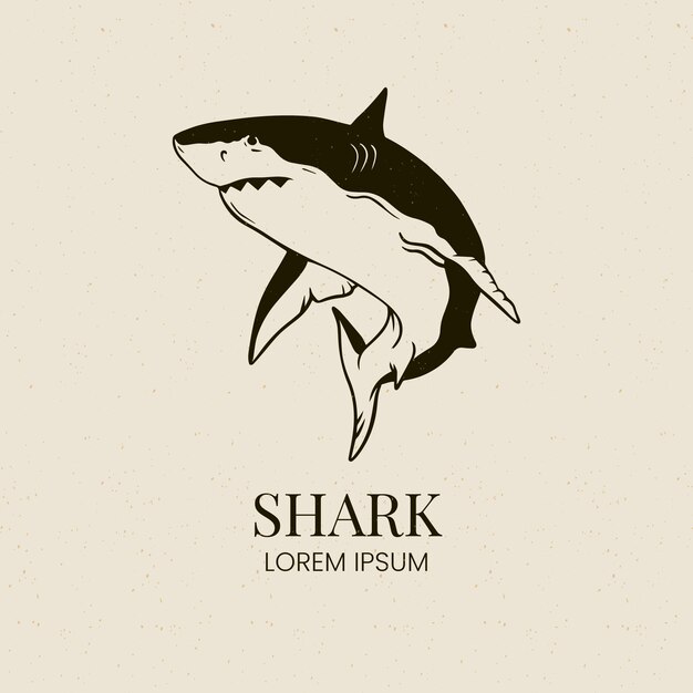 Modèle de logo de requin professionnel