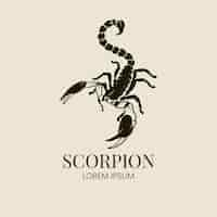 Vecteur gratuit modèle de logo scorpion professionnel