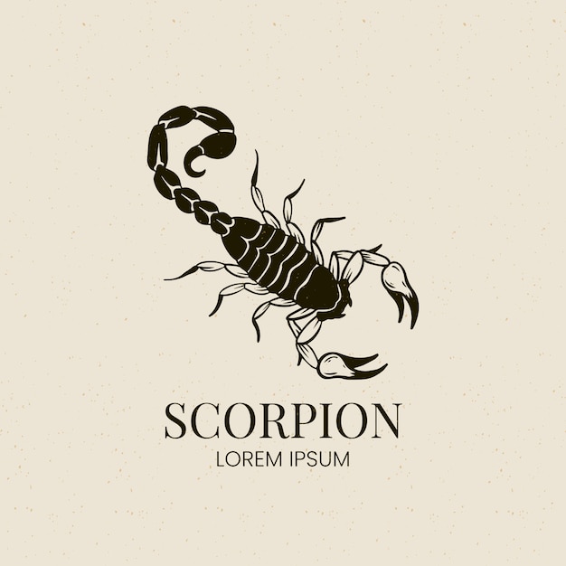 Vecteur gratuit modèle de logo scorpion professionnel