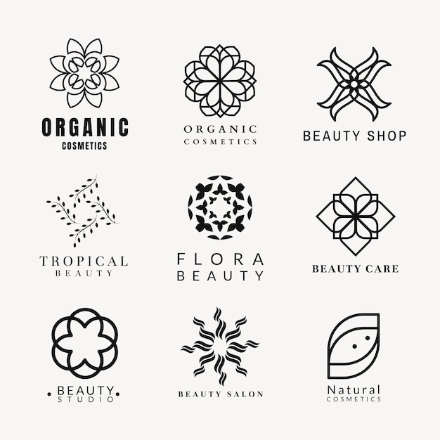 Modèle De Logo De Spa De Beauté, Conception Professionnelle Pour L'ensemble De Vecteurs D'affaires De Santé Et De Bien-être
