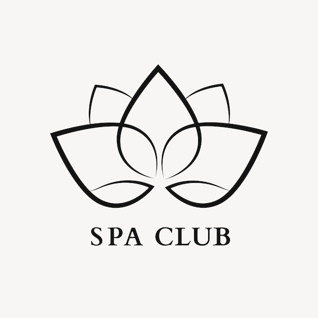 Modèle de logo de spa bien-être, vecteur de conception professionnelle de nature fleur