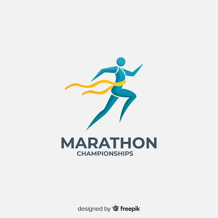 Vecteur gratuit modèle de logo de sport avec forme abstraite