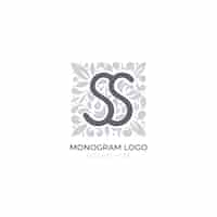 Vecteur gratuit modèle de logo ss design plat dessiné à la main