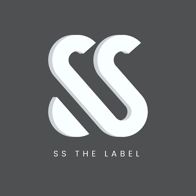 Vecteur gratuit modèle de logo ss design plat