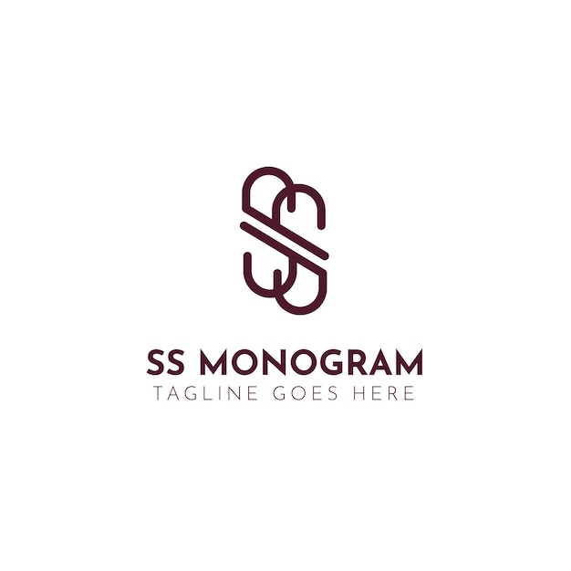 Modèle De Logo Ss Design Plat