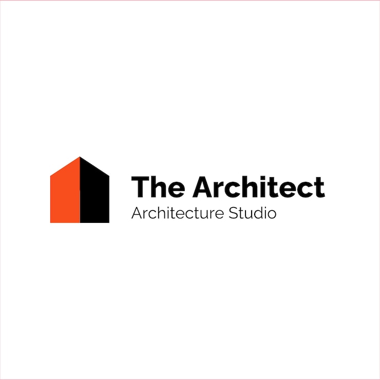 Vecteur gratuit modèle de logo de studio d'architecte créatif coloré