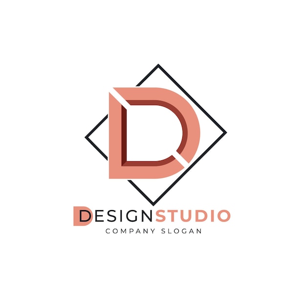 Modèle de logo de studio de conception