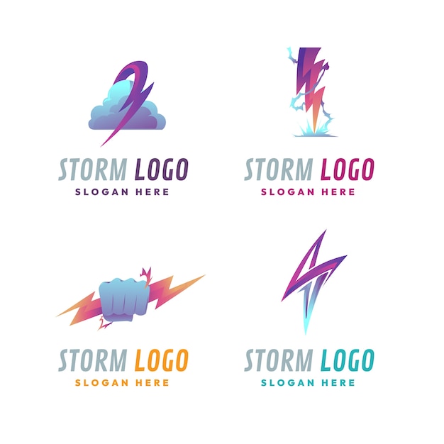 Modèle De Logo De Tempête De Dégradé