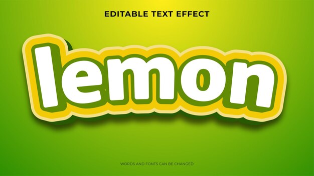Modèle de logo de texte citron modifiable