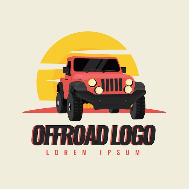 Vecteur gratuit modèle de logo tout-terrain dessiné à la main