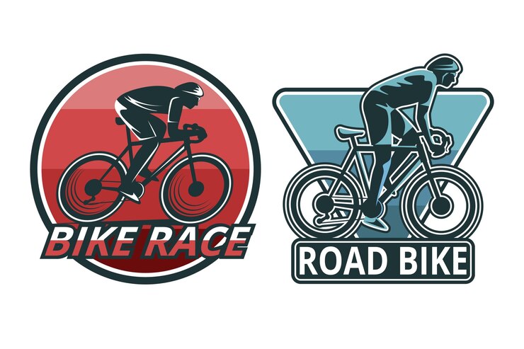Vecteur gratuit modèle de logo de vélo détaillé