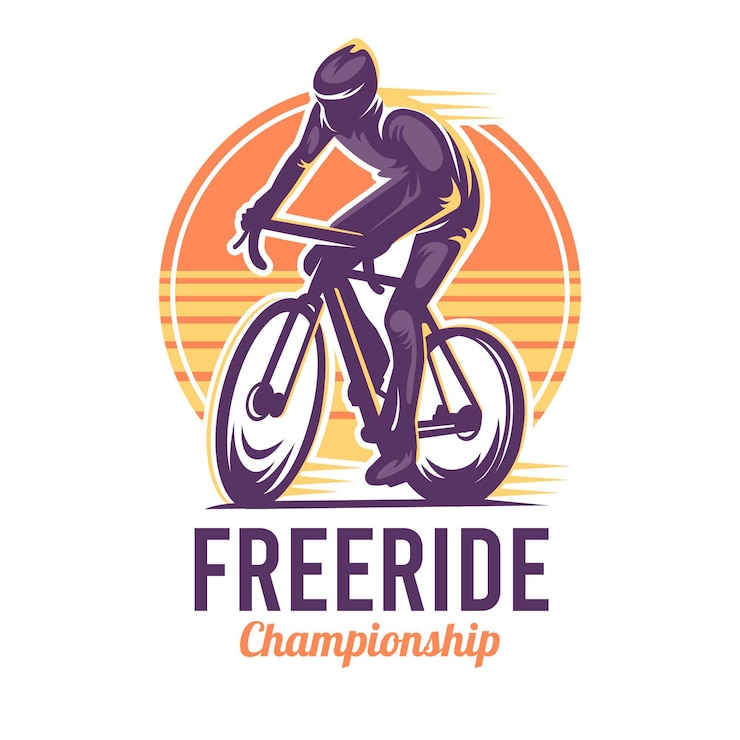 Vecteur gratuit modèle de logo de vélo détaillé
