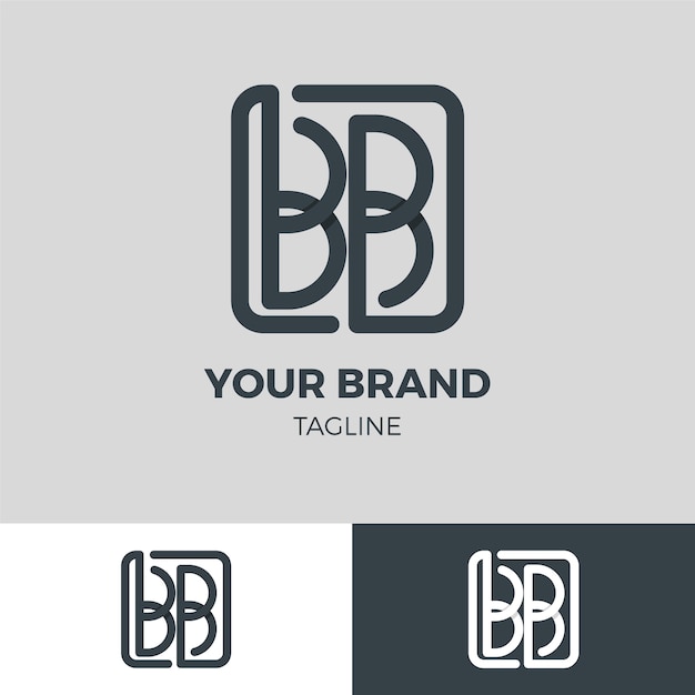 Vecteur gratuit modèle de logotype bb professionnel