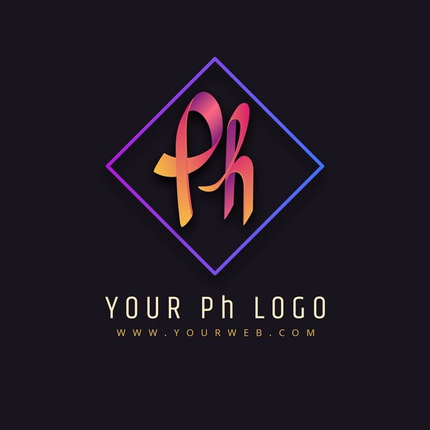 Modèle de logotype hp professionnel