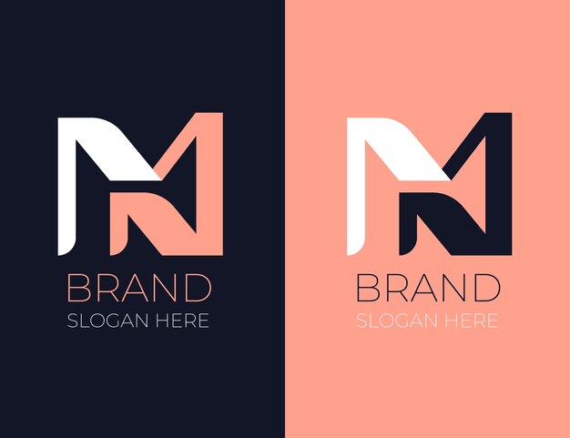 Modèle de logotype professionnel mn