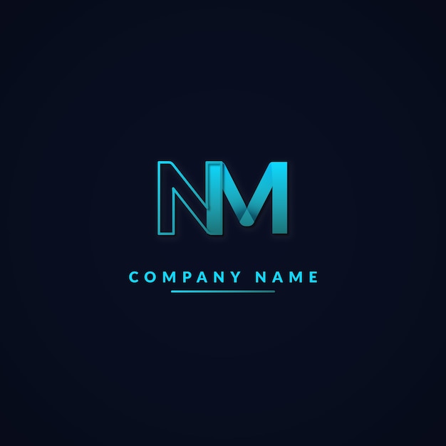 Modèle de logotype professionnel mn