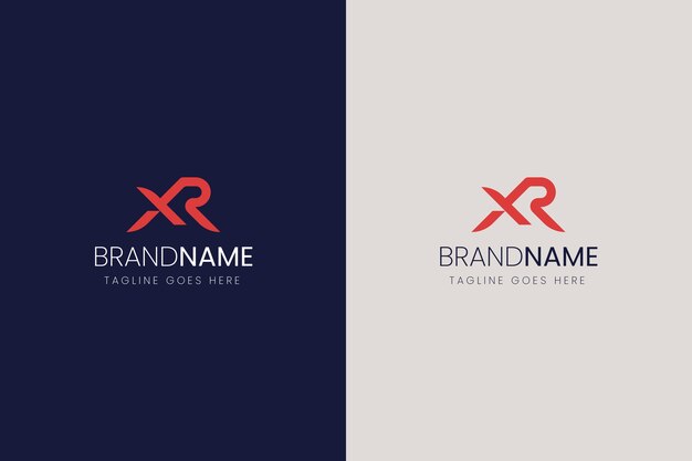 Modèle de logotype RX professionnel