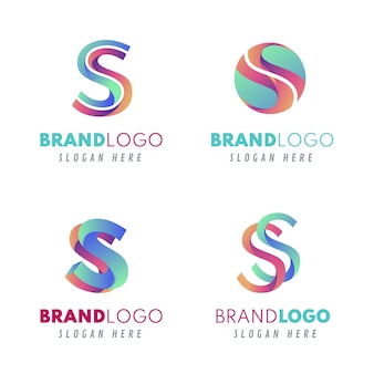 Modèle de logotype ss professionnel