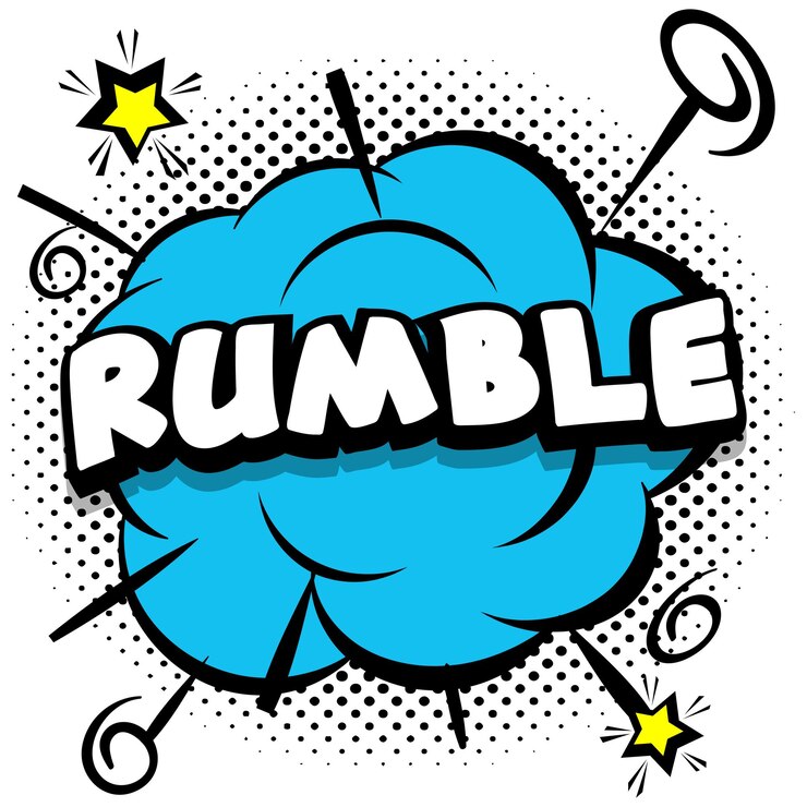Vecteur gratuit modèle lumineux rumble comic avec des bulles sur des cadres colorés