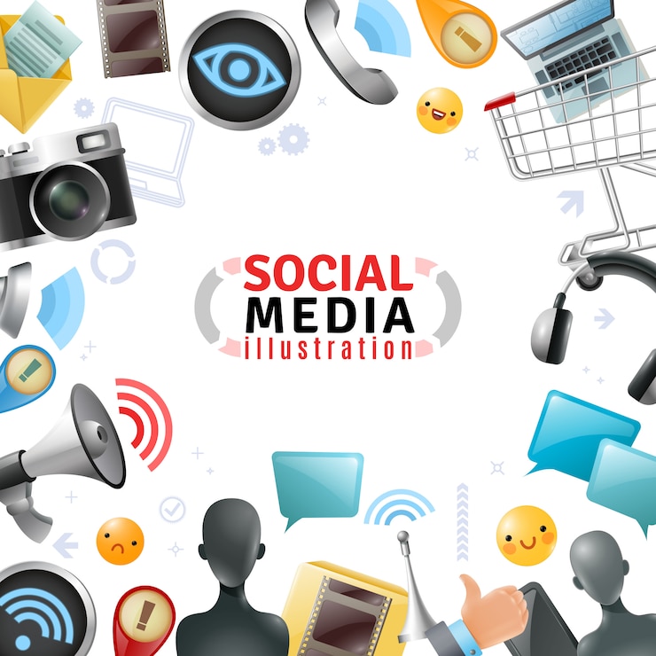 Vecteur gratuit modèle de médias sociaux