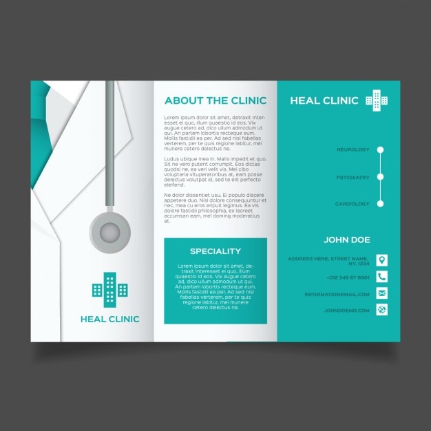 Vecteur gratuit modèle médical de brochure