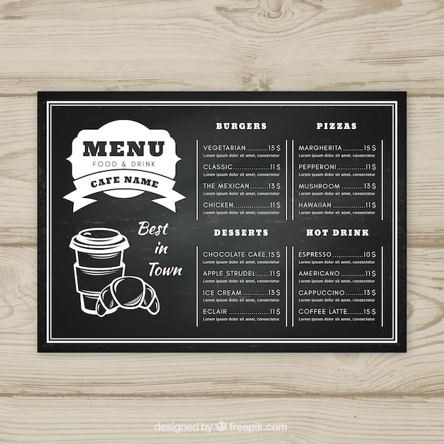 Modèle De Menu Blackboard